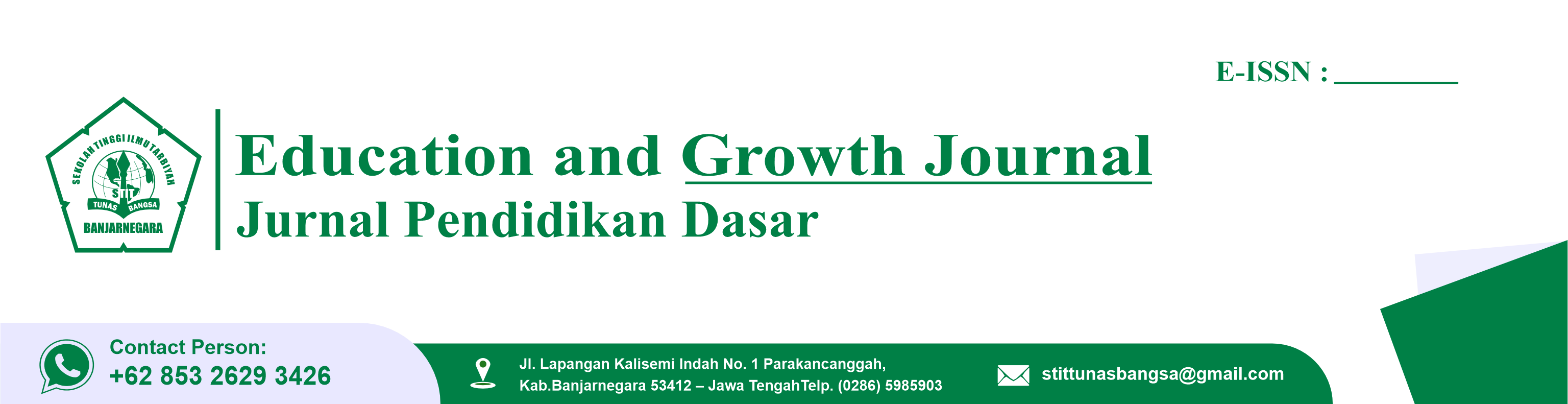 Education and Growth Journal (jurnal pendidikan dasar